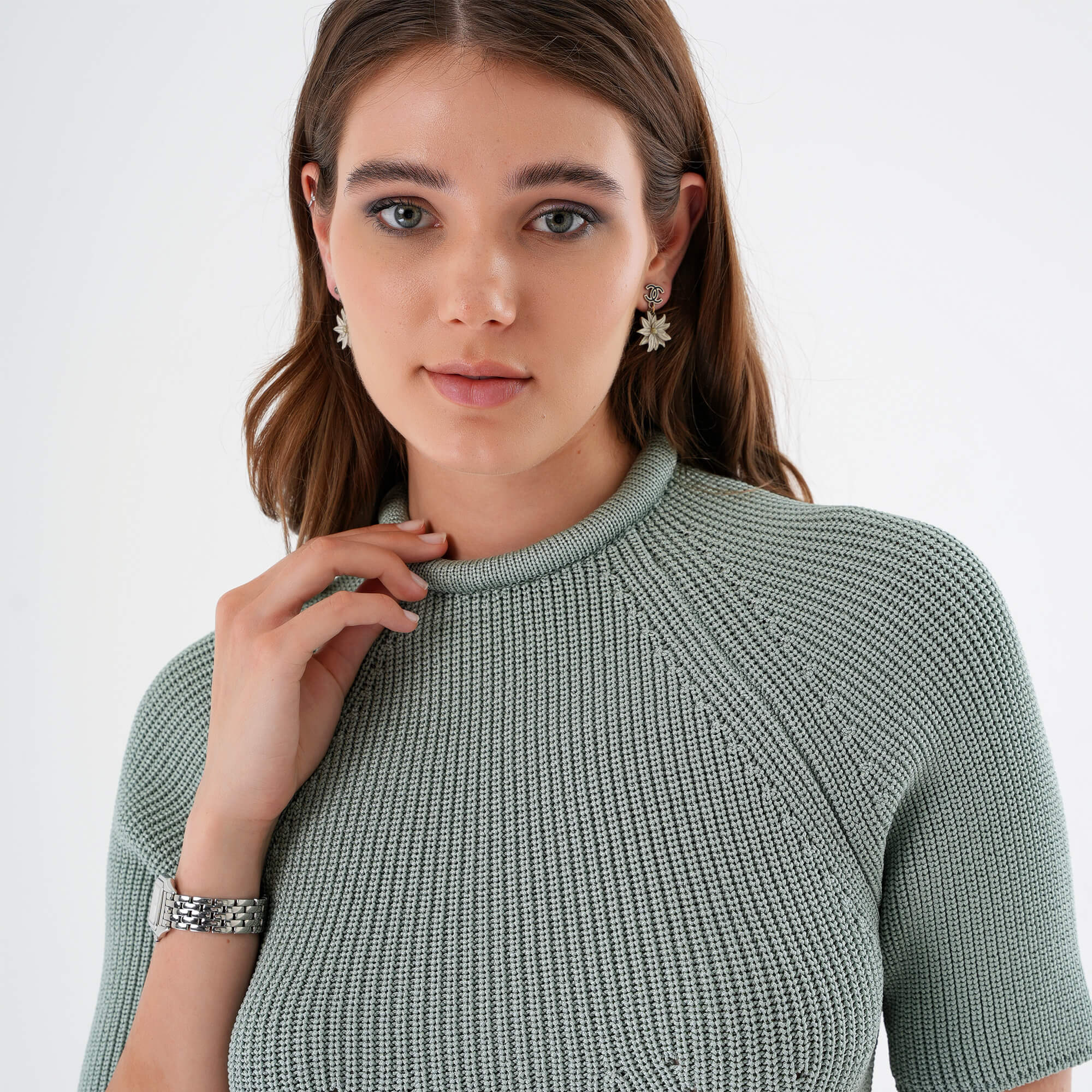 Fendi - Mint Green Knitted Pullover IT44